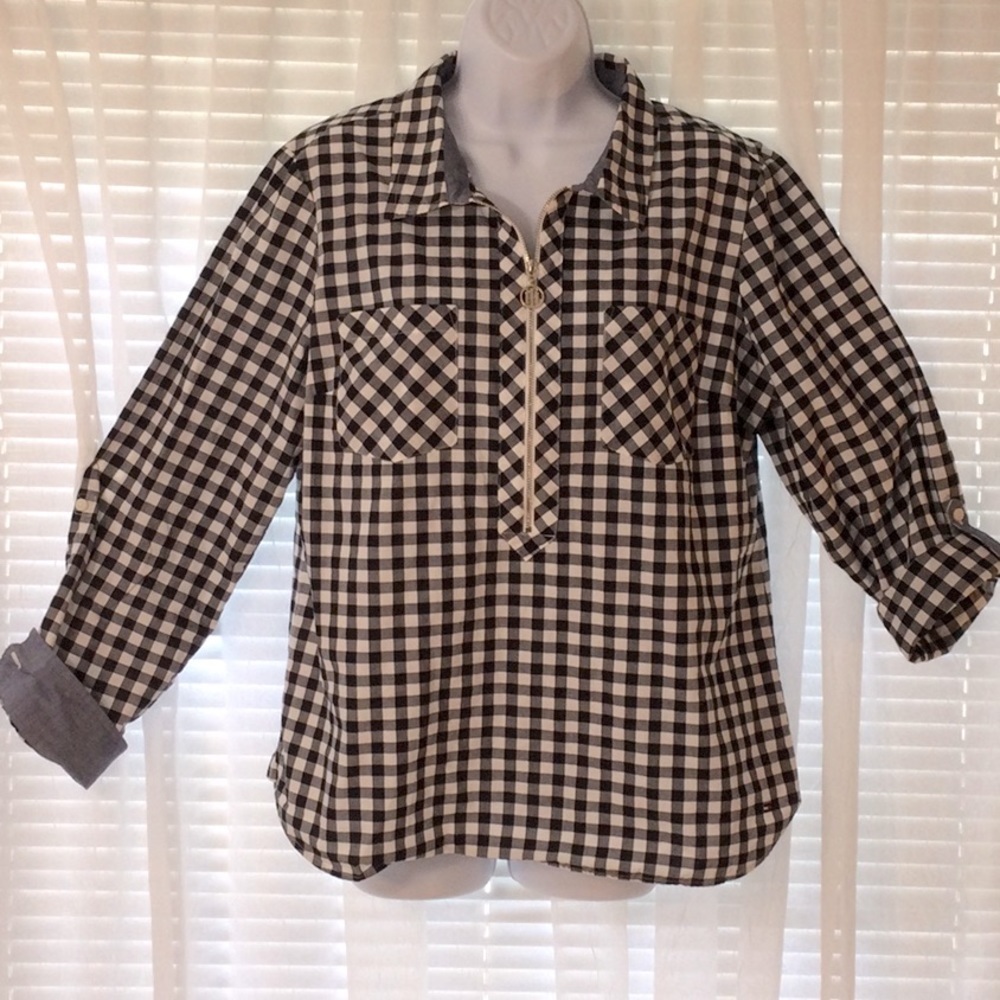 Tommy Hilfiger Pullover Buffalo Plaid Shirt Size L